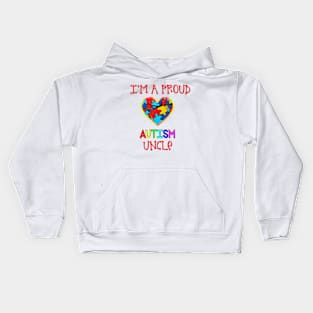 Proud Autism Uncle Kids Hoodie